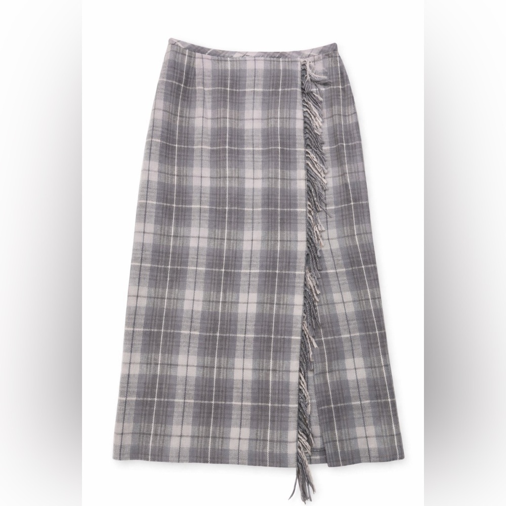 Norton McNaughton Charcoal Checkered Skirt - Picture 2 of 9